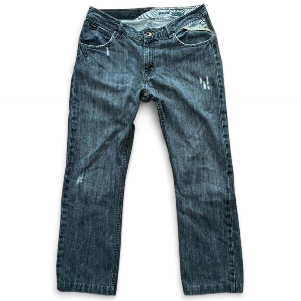 Vintage Y2K VOLCOM Boardwear Grey Skater Surf Wear Denim Cotton Jeans 34x30